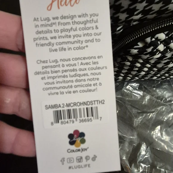 NWT Lug Samba 2 Houndstooth Crossbody Bag - Picture 5 of 8